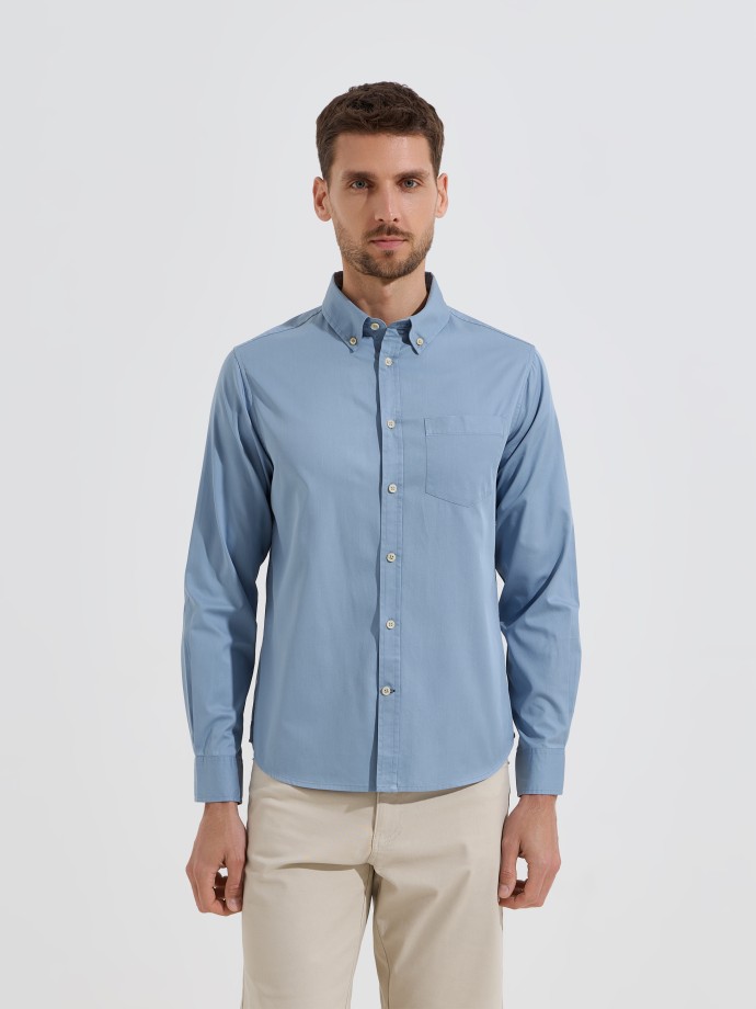 Camisa de algod�o com bolso