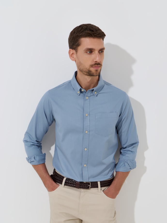 Camisa de algod�o com bolso