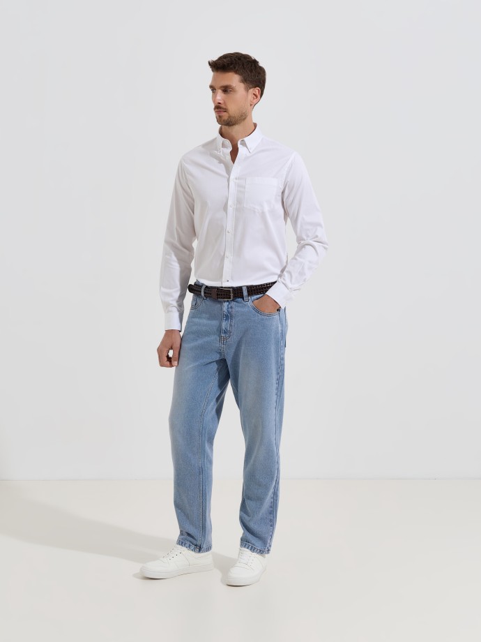 Camisa de algod�o com bolso