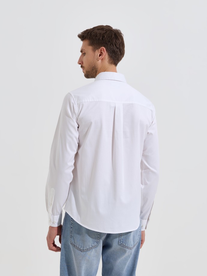 Camisa de algod�o com bolso