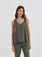 Blusa fluída de alças largas Blusa fluída de alças largas