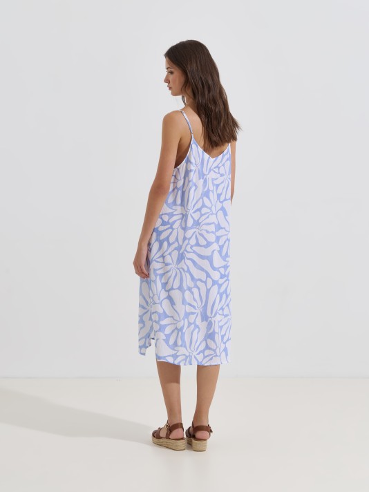 Vestido midi com padrão Vestido midi com padrão