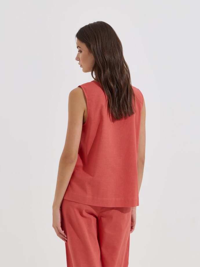Blusa flu�da de al�as largas