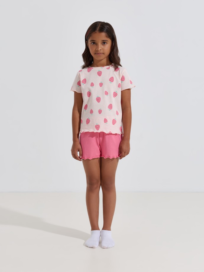 Conjunto de pijama com 4 peças Conjunto de pijama com 4 peças