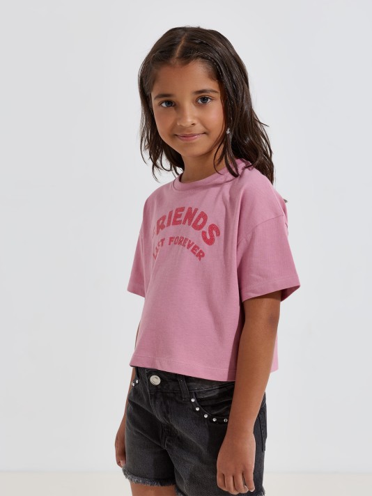 T-shirt cropped estampada T-shirt cropped estampada