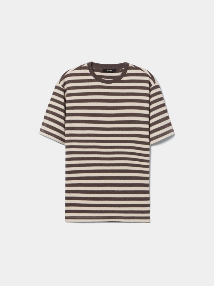 T-shirt piquet �s riscas