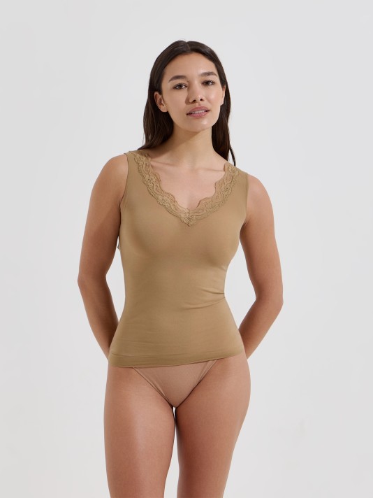 Top interior segunda pele com renda