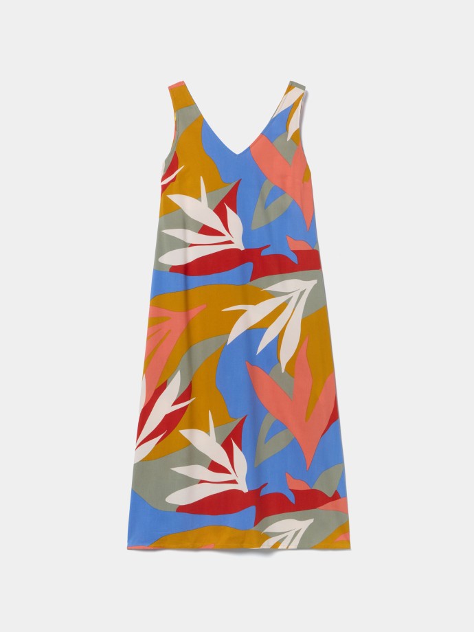 Vestido midi estampado