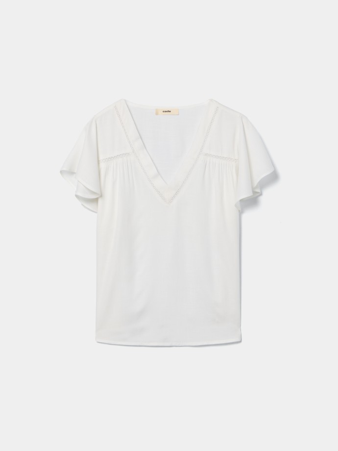 Blusa com decote em V