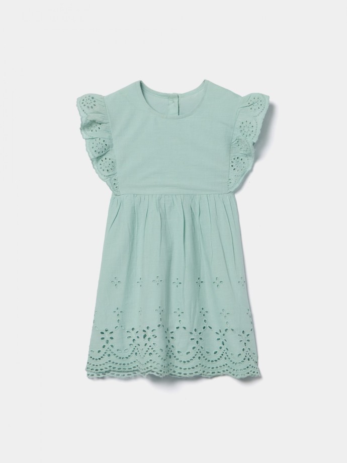 Vestido com bordado ingl�s