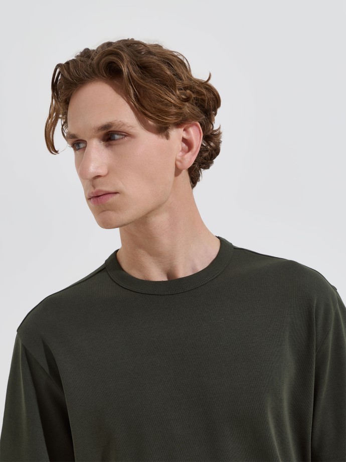 T-shirt interlock em algod�o