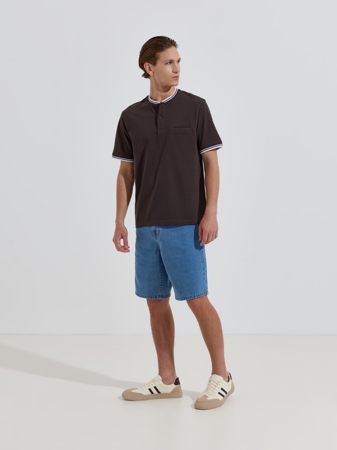 Polo piquet com bolso