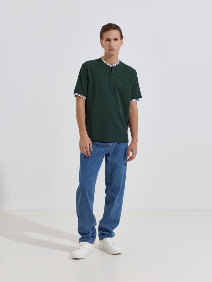 Polo piquet com bolso
