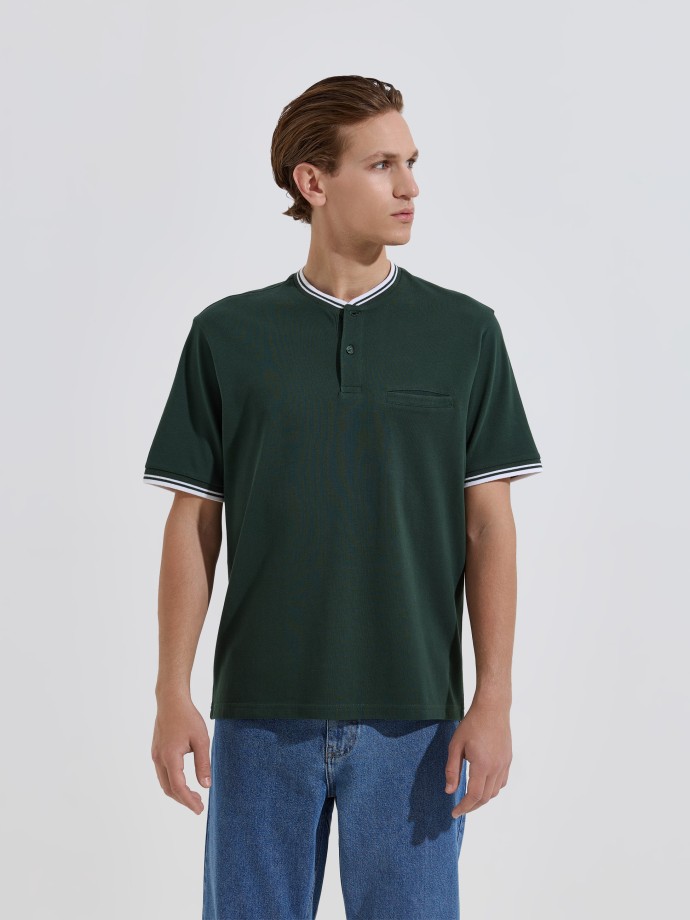 Polo piquet com bolso