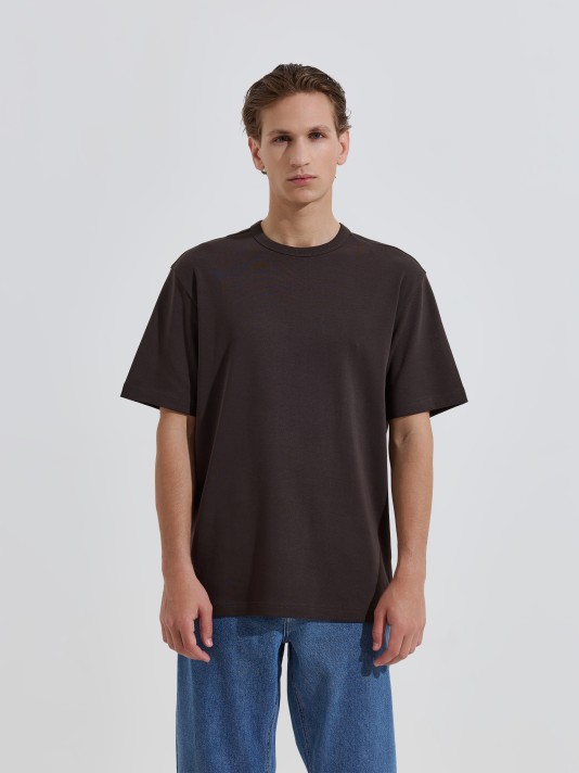 T-shirt interlock em algod�o
