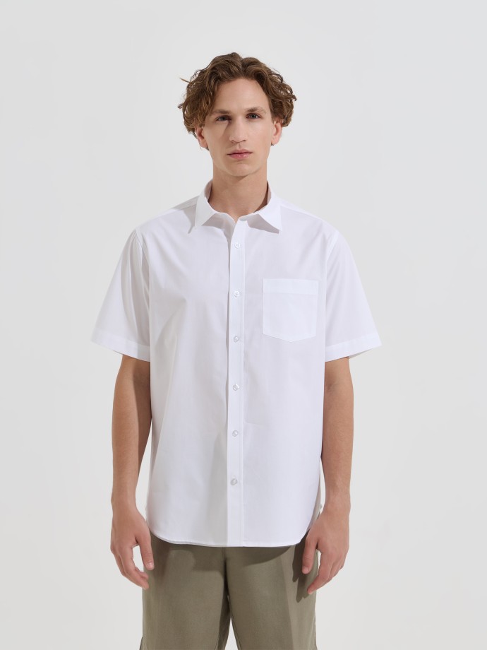 Camisa de manga curta com bolso Camisa de manga curta com bolso