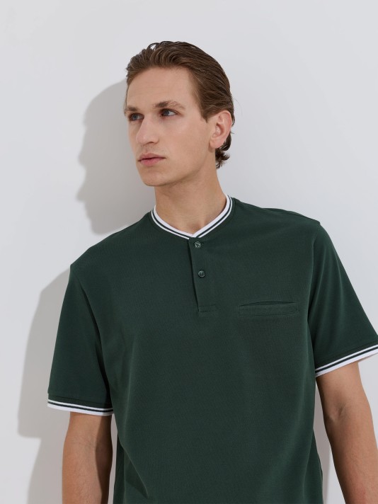 Polo piquet com bolso