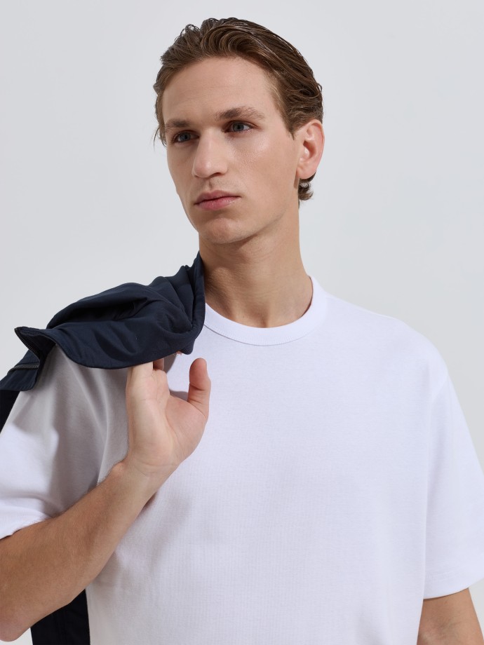 T-shirt interlock em algod�o