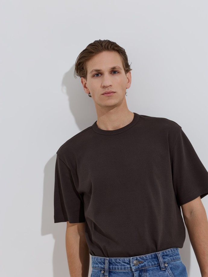 T-shirt interlock em algod�o