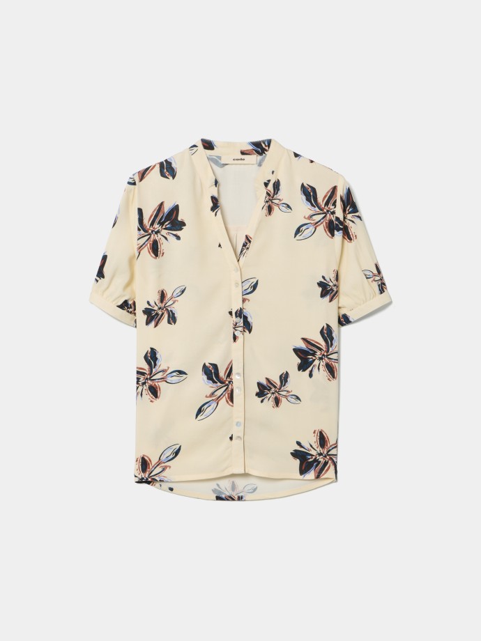 Blusa estampada com bot�es