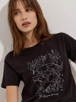 T-shirt com estampado floral