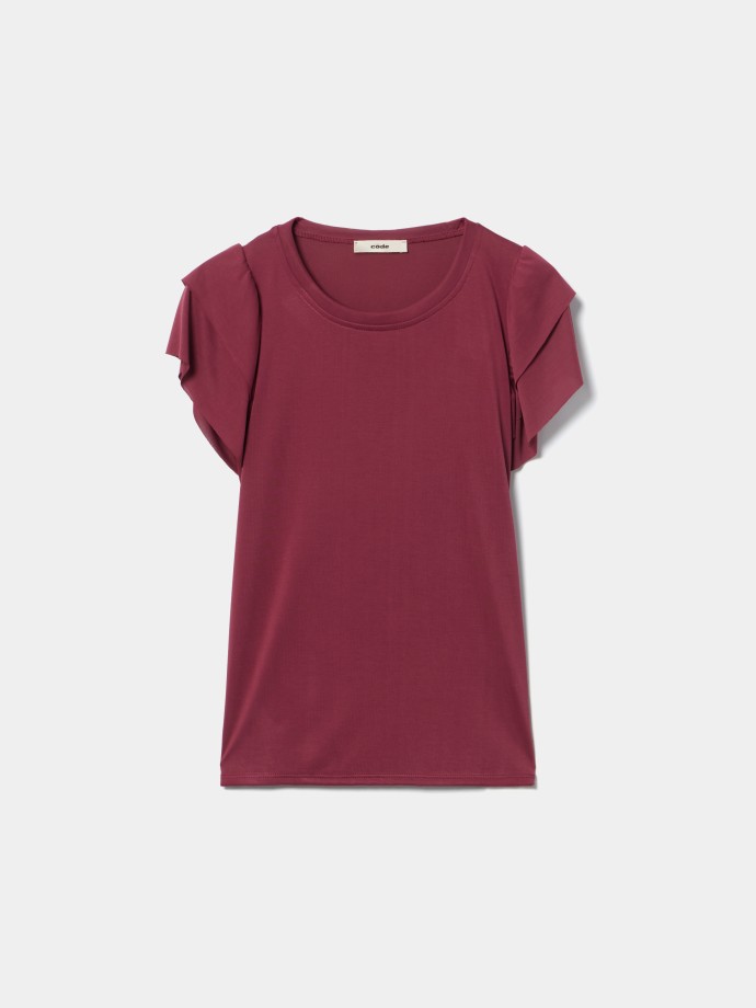 T-shirt com mangas fluidas
