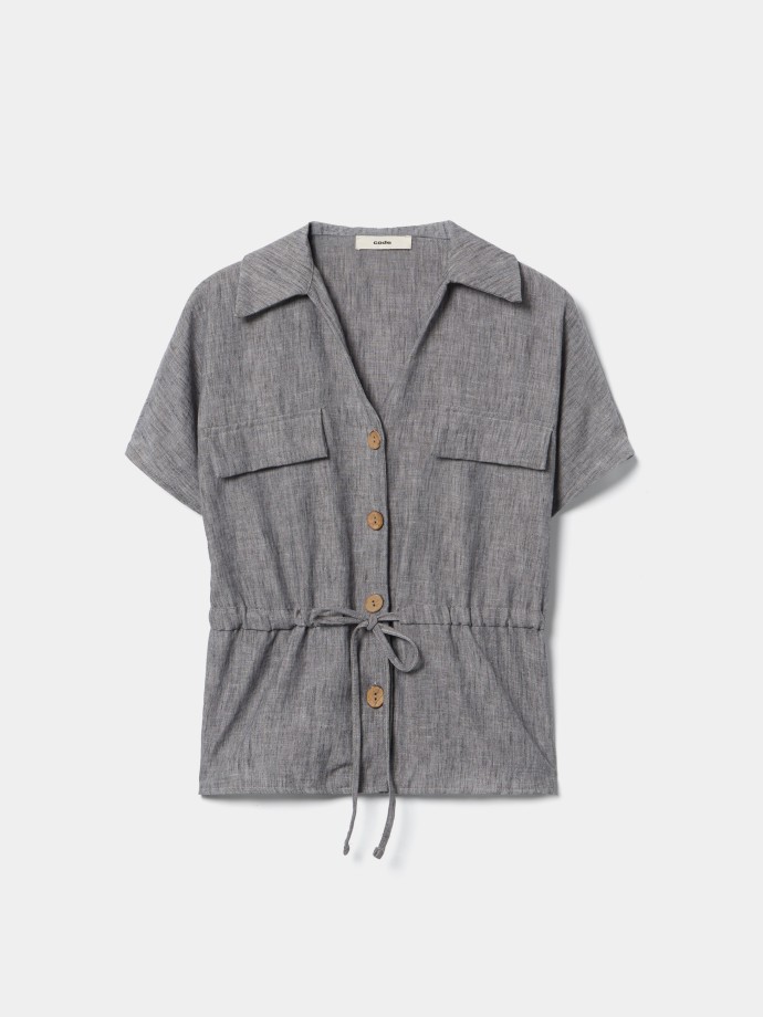 Blusa com cintura ajust�vel