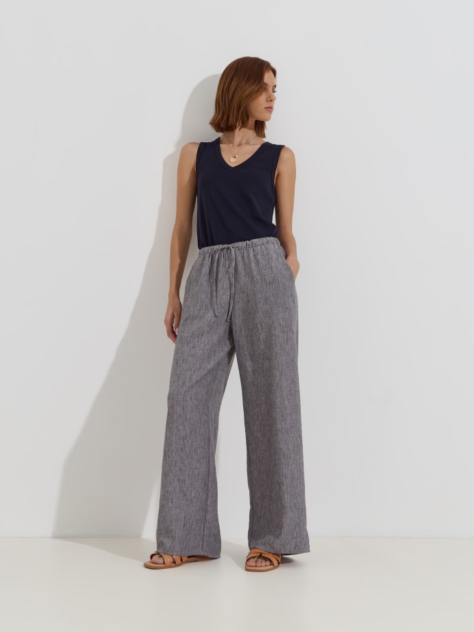 Cal�as fluidas com cintura ajust�vel