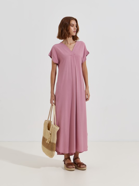 Vestido comprido flu�do