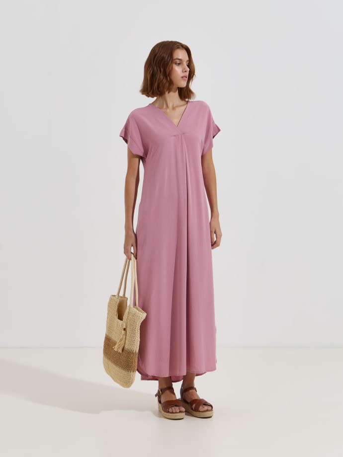 Vestido comprido flu�do