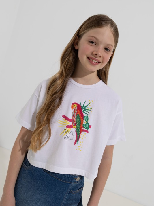 T-shirt estampada tropical T-shirt estampada tropical