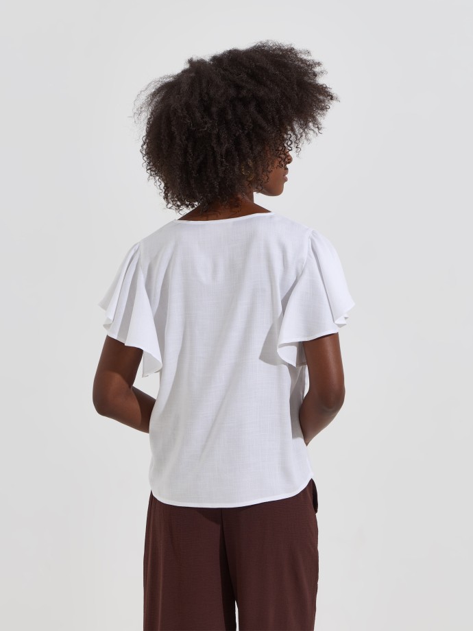Blusa com decote em V