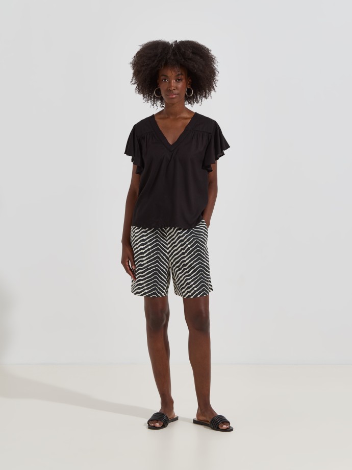 Blusa com decote em V