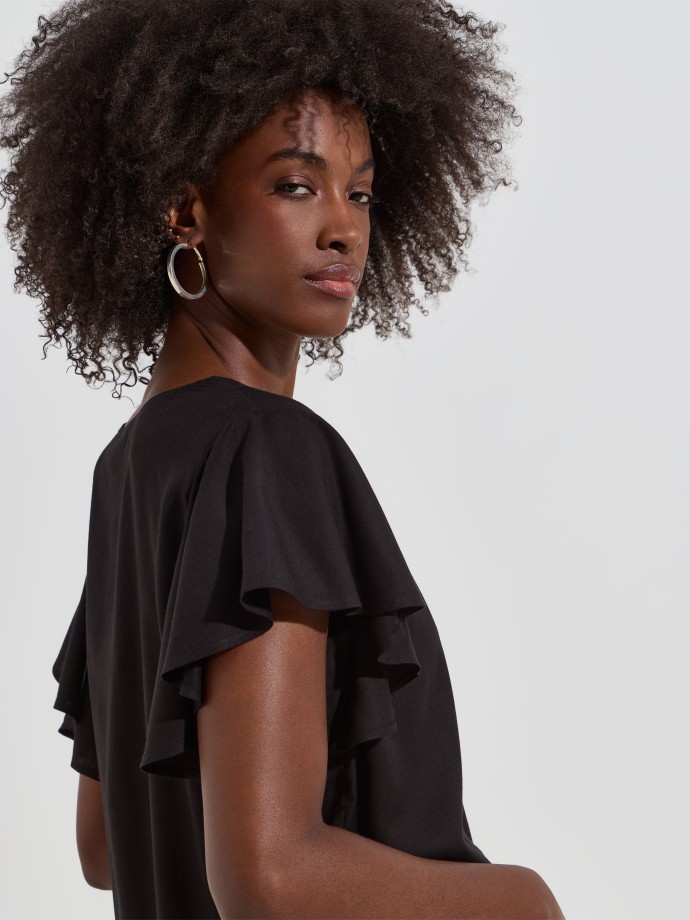 Blusa com decote em V