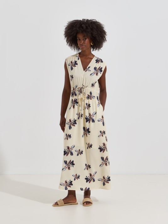 Vestido comprido estampado