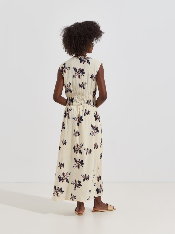 Vestido comprido estampado