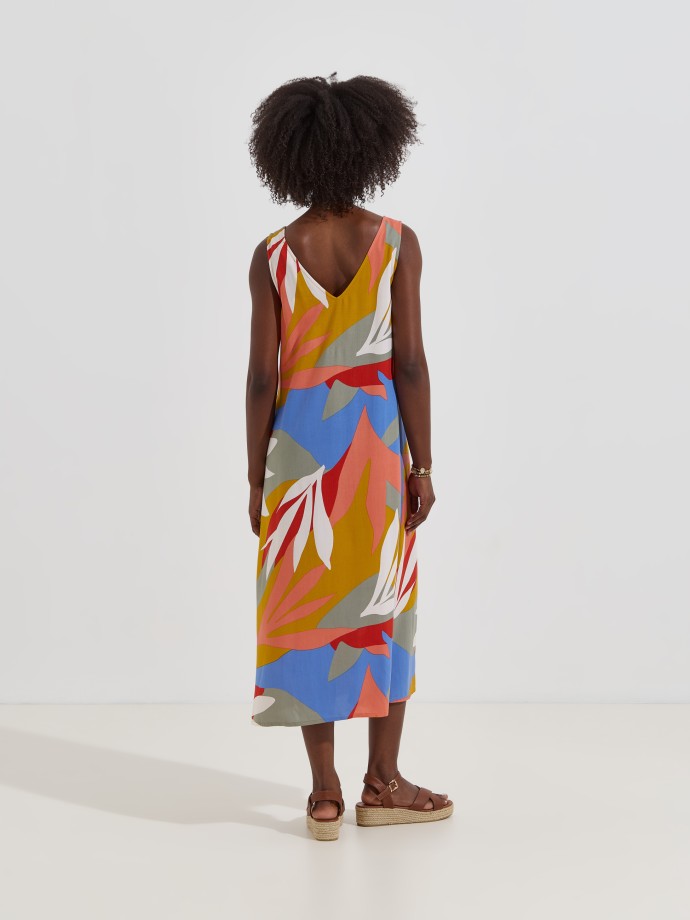 Vestido midi estampado