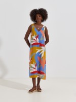Vestido midi estampado