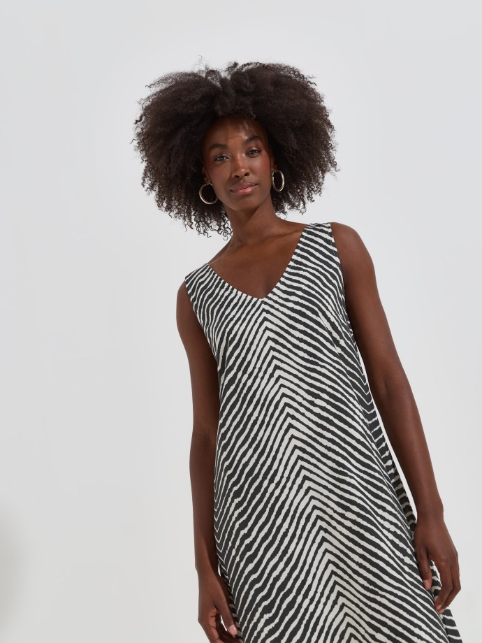 Vestido midi estampado