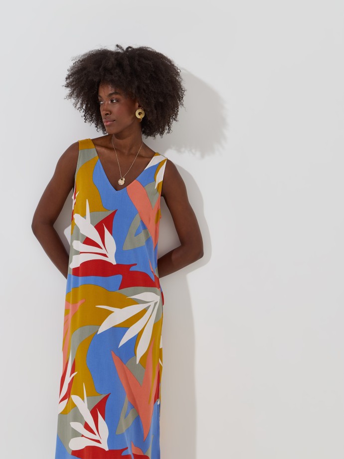 Vestido midi estampado