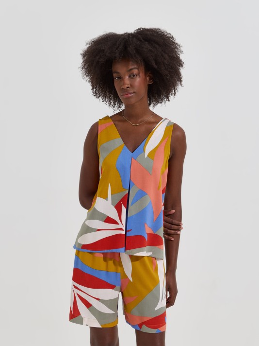Top estampado