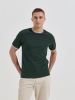 T-shirt piquet com contraste
