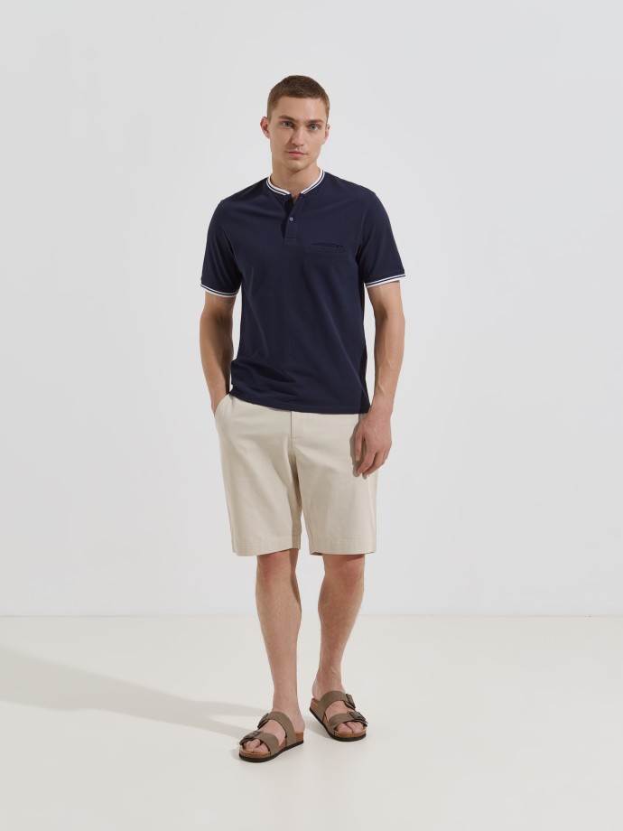 Polo piquet com bolso
