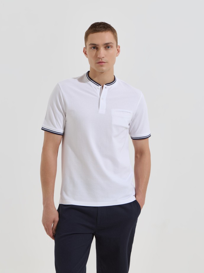 Polo piquet com bolso