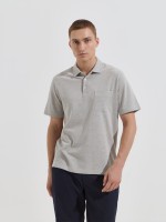 Polo bicolor com bolso