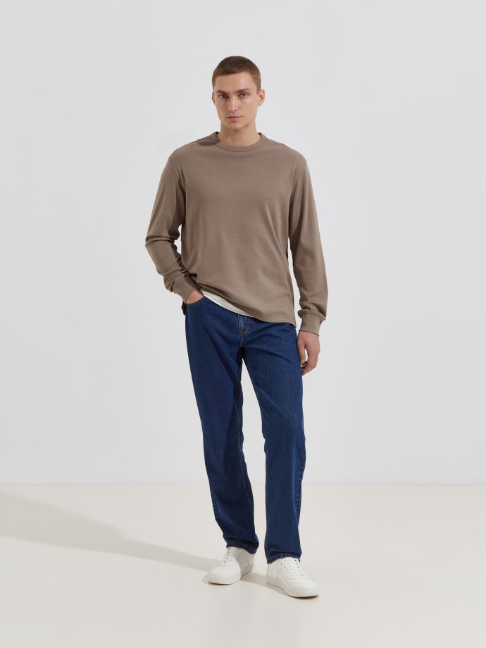 Camisola b�sica de manga comprida
