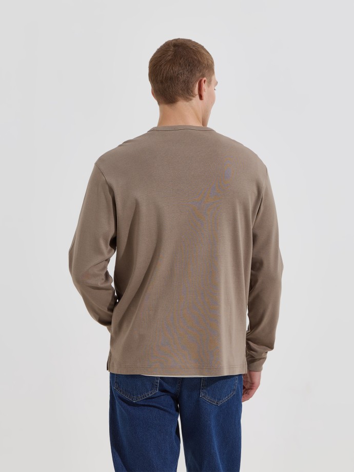 Camisola b�sica de manga comprida