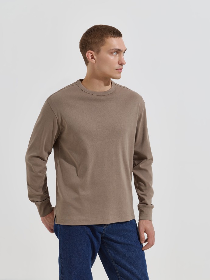 Camisola b�sica de manga comprida
