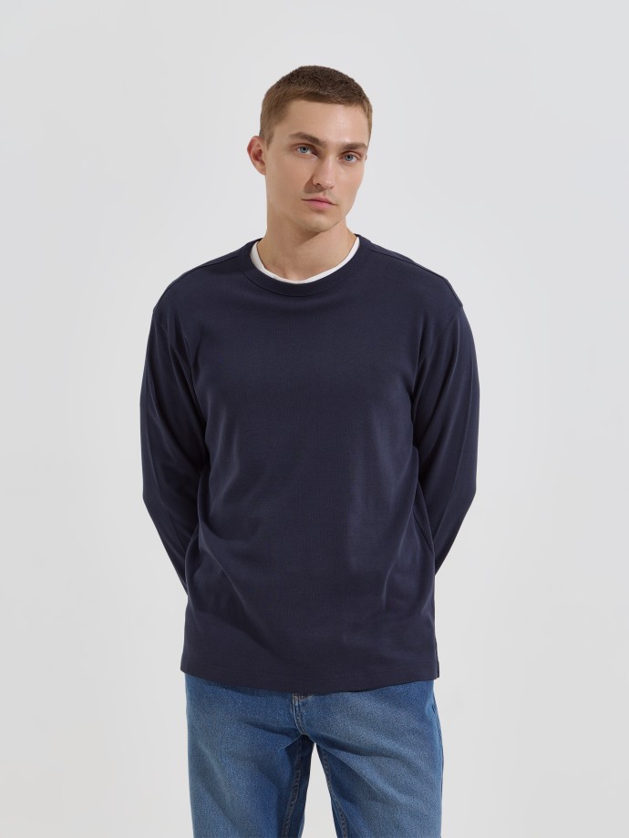 Camisola b�sica de manga comprida