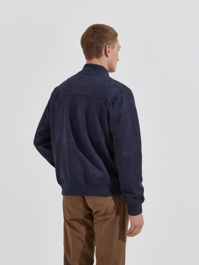 Casaco bomber com efeito camur�a